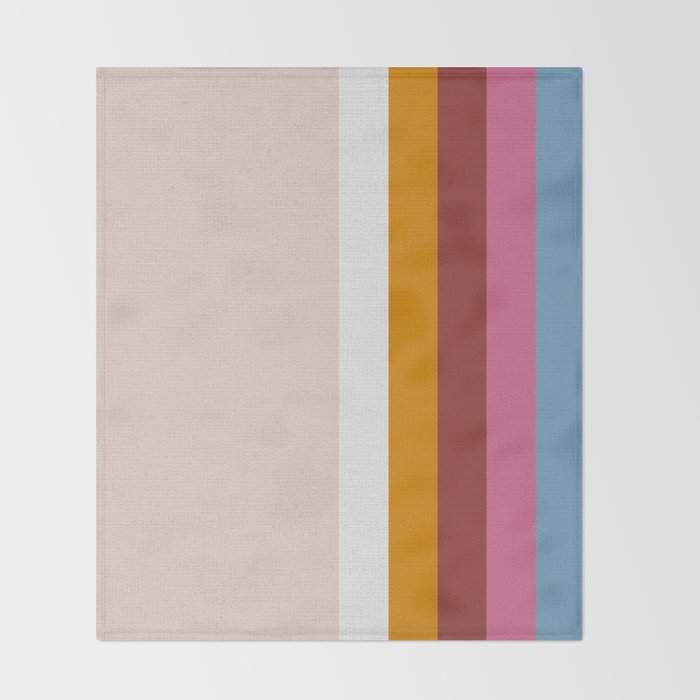 Modern Eclectic Rainbow Throw Blanket Gallery Image 2