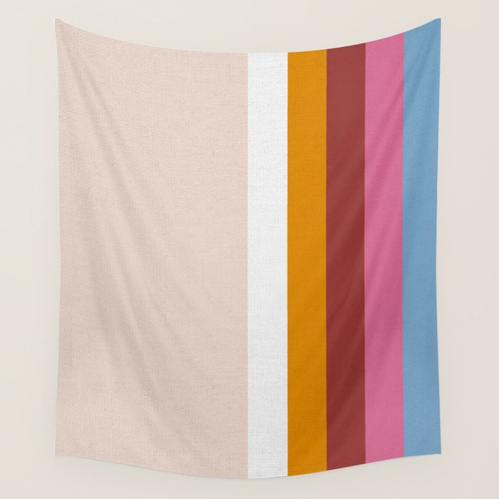 Modern Eclectic Rainbow Wall Tapestry Gallery Image 4