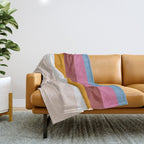 Modern Eclectic Rainbow Throw Blanket Gallery Image 1