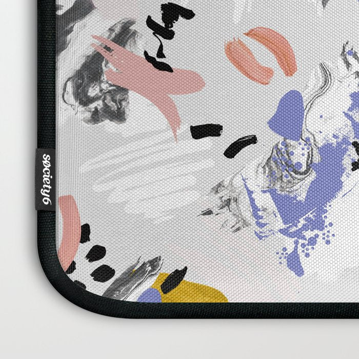 Abstract brush strokes splashes Laptop Sleeve Gallery Image 3