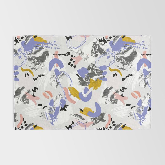 Abstract brush strokes splashes Rug Gallery Image 2