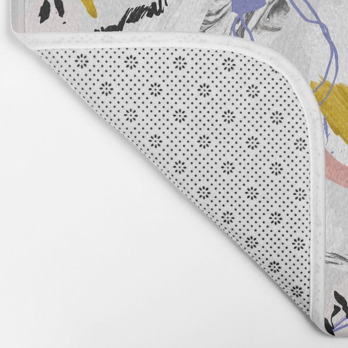 Abstract brush strokes splashes Bath Mat Gallery Image 2