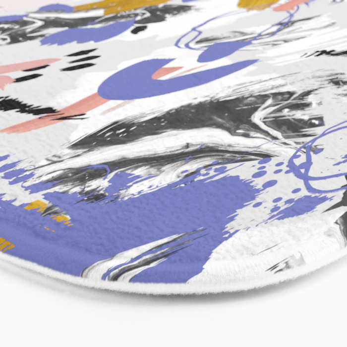Abstract brush strokes splashes Bath Mat Gallery Image 3