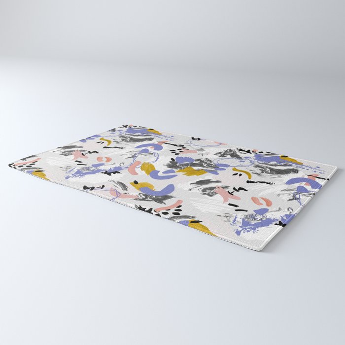 Abstract brush strokes splashes Rug Gallery Image 3