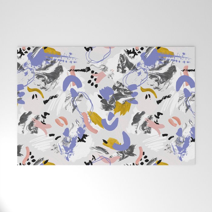 Abstract brush strokes splashes Welcome Mat Gallery Image 1