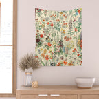 Wildflower Diagram // Fleurs II by Adolphe Millot XL 19th Century Science Textbook Artwork Wall Tapestry Gallery Image 2