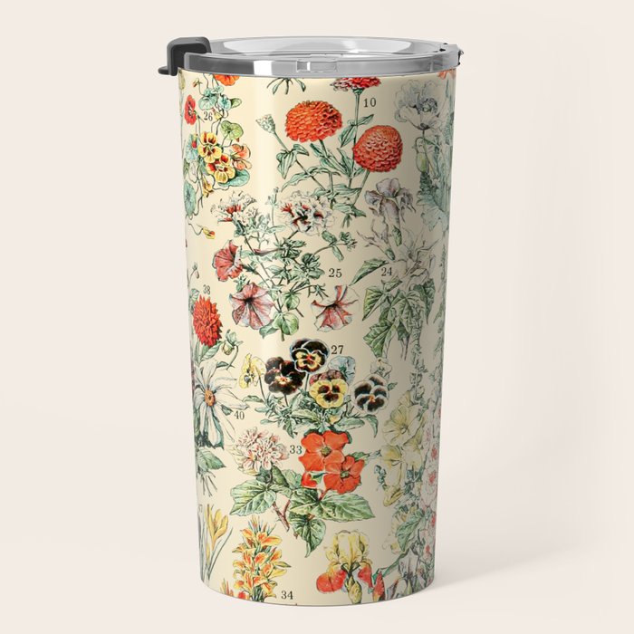Wildflower Diagram // Fleurs II by Adolphe Millot XL 19th Century Science Textbook Artwork Travel Mug Gallery Image 3