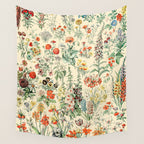 Wildflower Diagram // Fleurs II by Adolphe Millot XL 19th Century Science Textbook Artwork Wall Tapestry Gallery Image 4