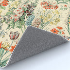 Wildflower Diagram // Fleurs II by Adolphe Millot XL 19th Century Science Textbook Artwork Rug Gallery Image 4