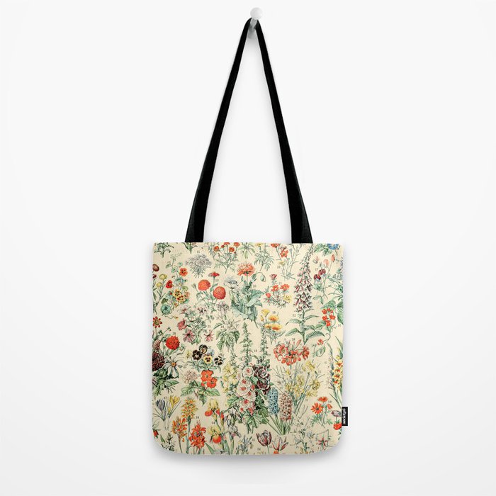 Wildflower Diagram // Fleurs II by Adolphe Millot XL 19th Century Science Textbook Artwork Tote Bag Gallery Image 2