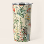 Wildflower Diagram // Fleurs II by Adolphe Millot XL 19th Century Science Textbook Artwork Travel Mug Gallery Image 1