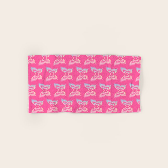 y2k pop super butterfly pink Bath Towel Gallery Image 1
