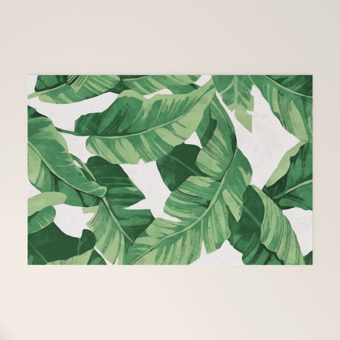 Tropical banana leaves IV Welcome Mat Gallery Image 1