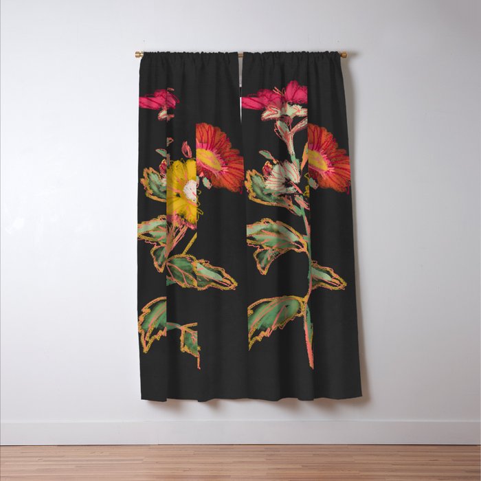Garden Flowers 9 Window Curtain Gallery Image 3