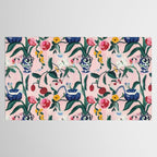 Floral Whimsy on Blush Tablecloth Gallery Image 2