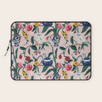 Floral Whimsy on Blush Laptop Sleeve Gallery Image 1
