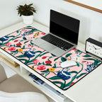 Floral Whimsy on Blush Desk Mat Gallery Image 2