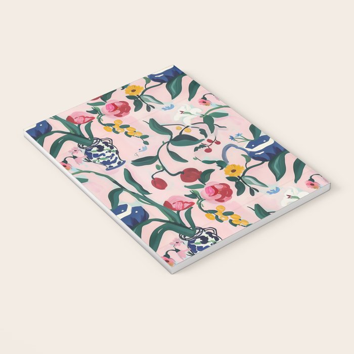 Floral Whimsy on Blush Notebook Gallery Image 3