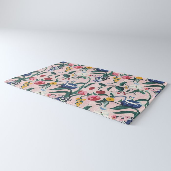 Floral Whimsy on Blush Rug Gallery Image 3