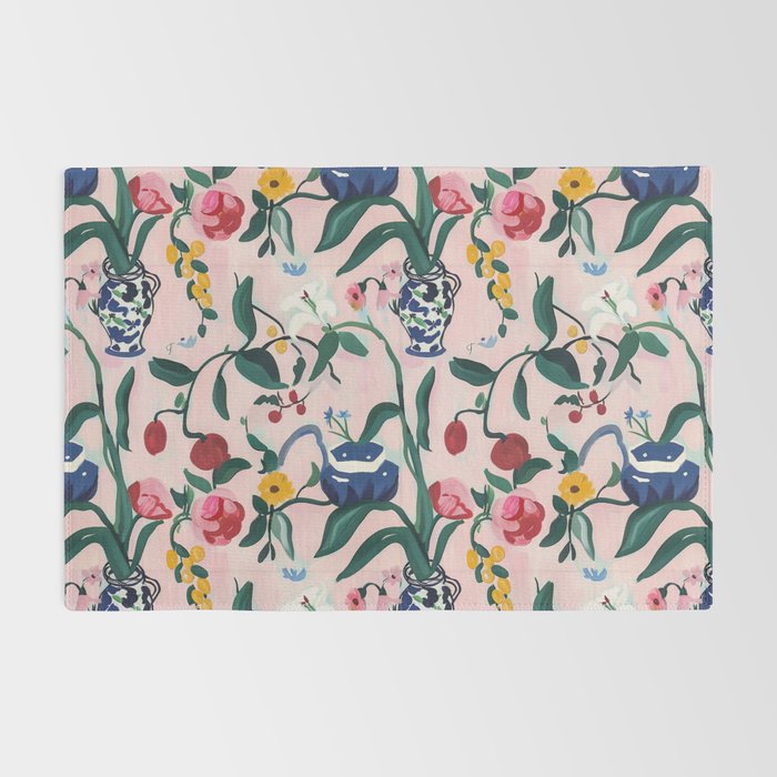 Floral Whimsy on Blush Rug Gallery Image 2
