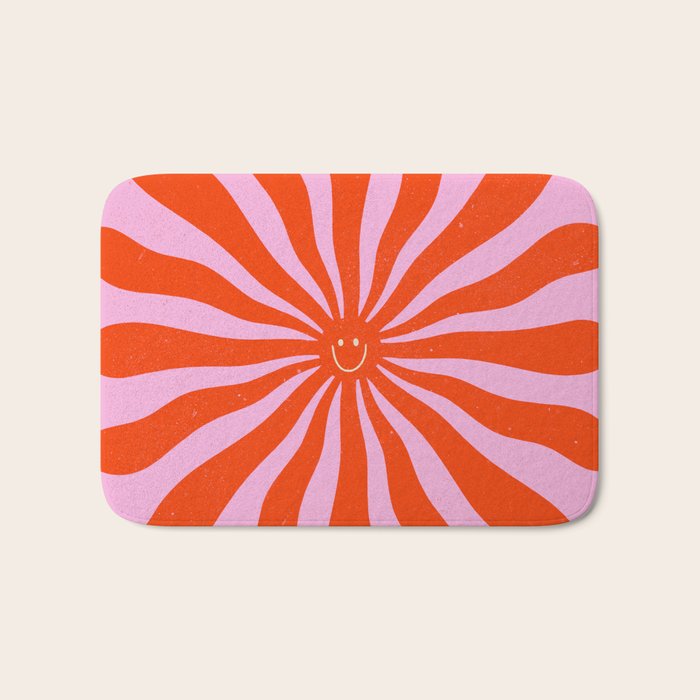 Retro Sun Vintage 70s  Bath Mat Gallery Image 1