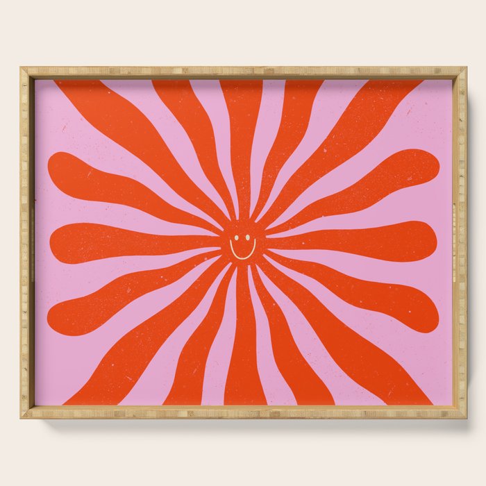 Retro Sun Vintage 70s  Serving Tray Gallery Image 1