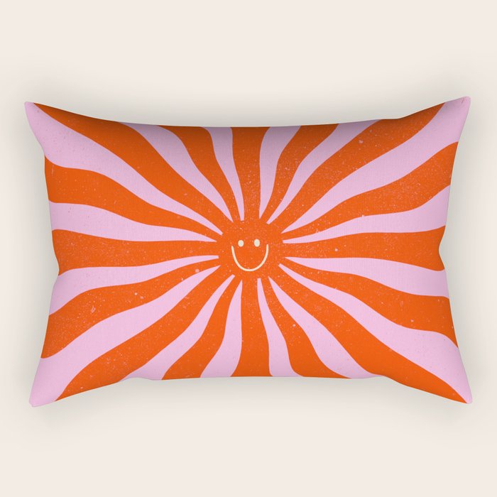 Retro Sun Vintage 70s  Rectangular Pillow Gallery Image 2