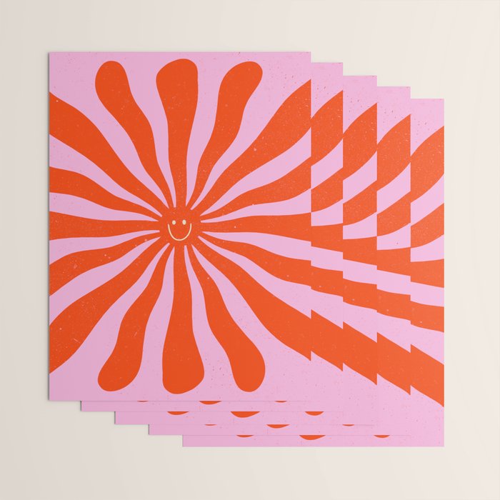 Retro Sun Vintage 70s  Wrapping Paper Gallery Image 3
