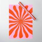 Retro Sun Vintage 70s  Wrapping Paper Gallery Image 1