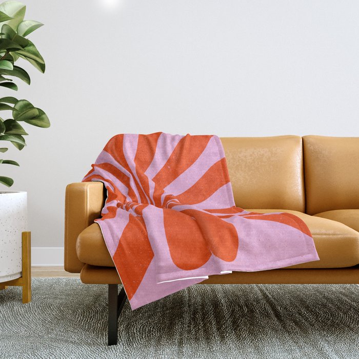 Retro Sun Vintage 70s  Throw Blanket Gallery Image 1