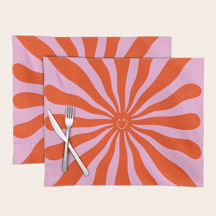 Retro Sun Vintage 70s  Placemat Gallery Image 1