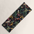 Vintage Jungle Birds Night Garden Yoga Mat Gallery Image 1
