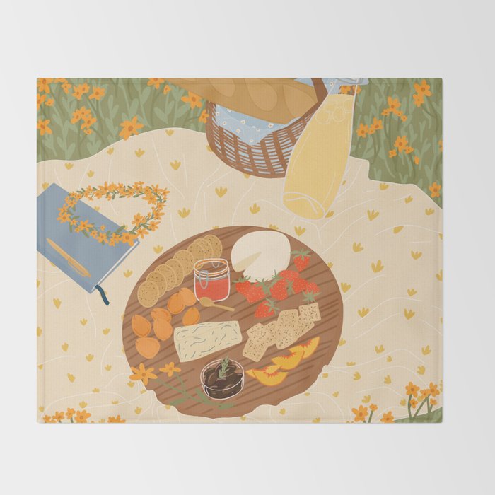 Summer Picnic  Throw Blanket Gallery Image 2