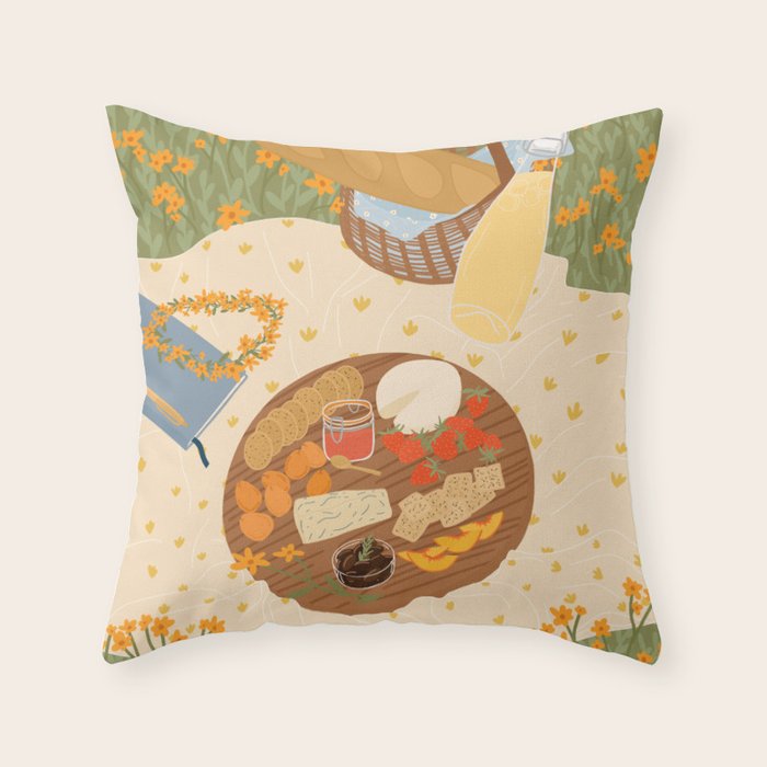 Summer Picnic  Throw Pillow Gallery Image 1