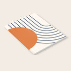 Geometric Lines in Navy Blue Orange 1 (Rainbow Abstraction) Notebook Gallery Image 2