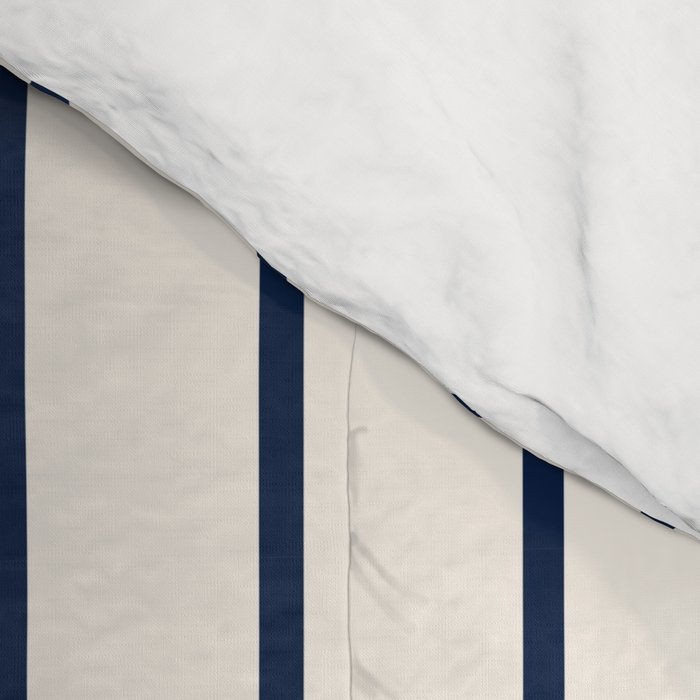 Geometric Lines in Navy Blue Orange 1 (Rainbow Abstraction) Comforter Gallery Image 4
