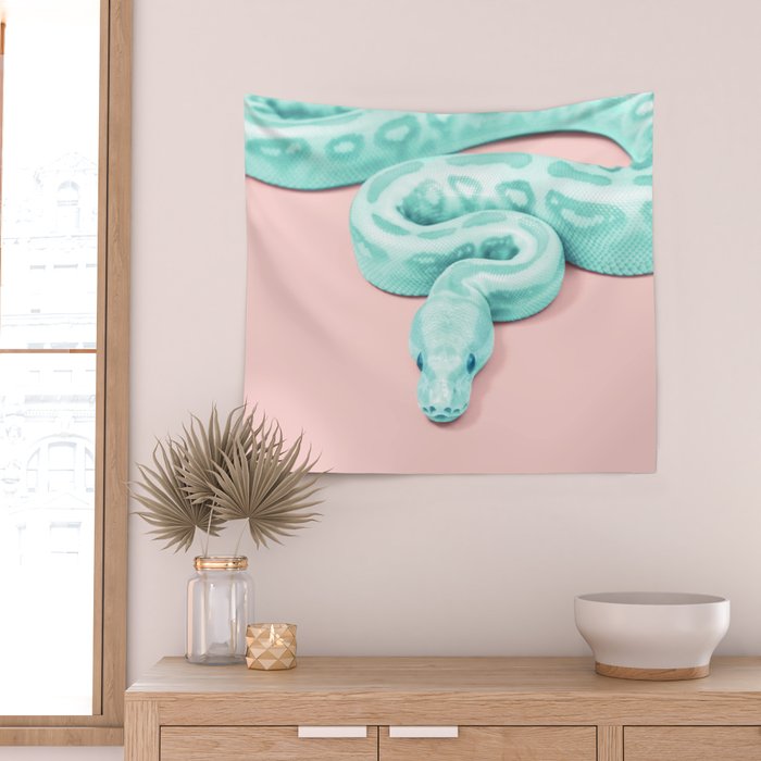 GREEN SNAKE Wall Tapestry Gallery Image 2
