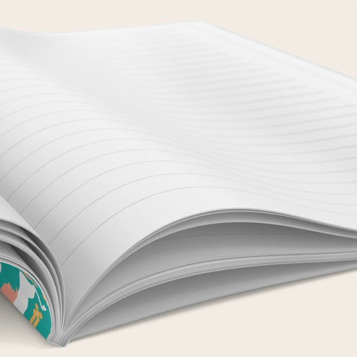 Dinosaurs + Unicorns on Teal Notebook Gallery Image 2