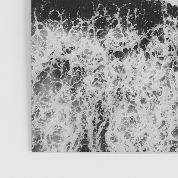 Surfer girls from above in Ericeira Portugal | Ocean wanderlust photography black and white print Poster Gallery Image 3