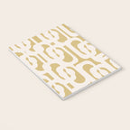 Mid Century Modern Loop Pattern in Cream and Muted Dijon Gold Notebook Gallery Image 3
