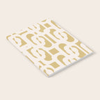 Mid Century Modern Loop Pattern in Cream and Muted Dijon Gold Notebook Gallery Image 2