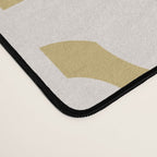 Mid Century Modern Loop Pattern in Cream and Muted Dijon Gold Desk Mat Gallery Image 4