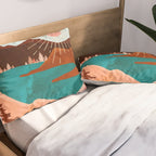 Retro Lake Pillow Sham Gallery Image 2