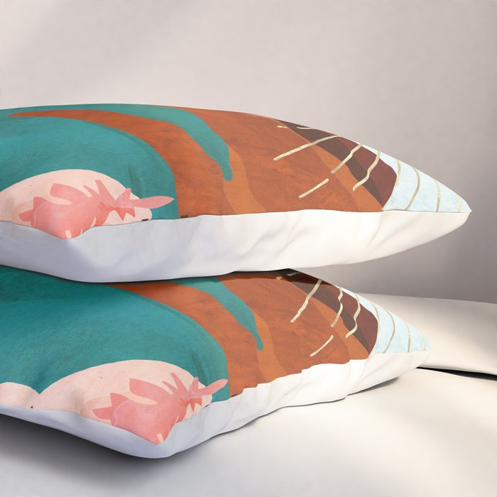 Retro Lake Pillow Sham Gallery Image 3