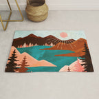Retro Lake Rug Gallery Image 1