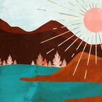 Retro Lake Coffee Mug Gallery Image 2