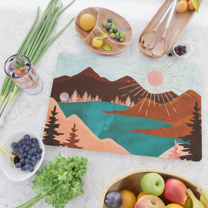 Retro Lake Cutting Board Gallery Image 2