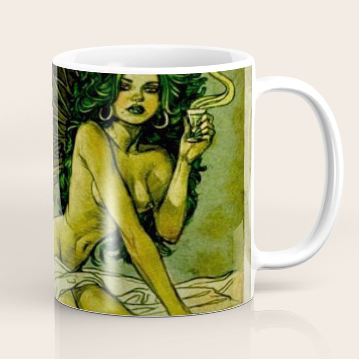 Vintage Parisian Green Fairy Absinthe Alcoholic Aperitif Advertisement Poster Coffee Mug Gallery Image 1
