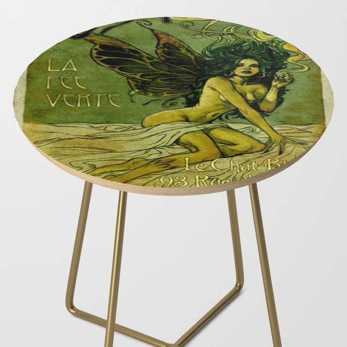 Vintage Parisian Green Fairy Absinthe Alcoholic Aperitif Advertisement Poster Side Table Gallery Image 2