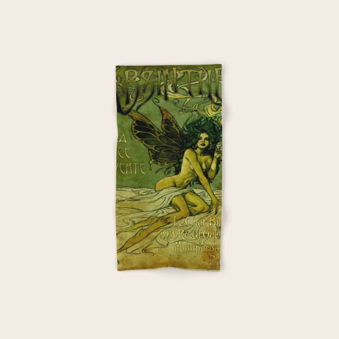 Vintage Parisian Green Fairy Absinthe Alcoholic Aperitif Advertisement Poster Towels Gallery Image 1